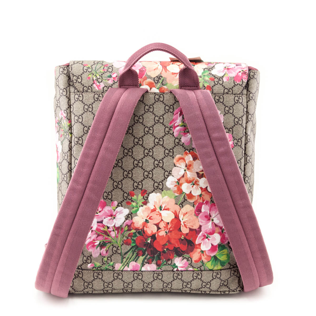 Gucci Dry Rose GG Supreme Monogram Blooms Backpack - Love that Bag etc - Preowned Authentic Designer Handbags & Preloved Fashions