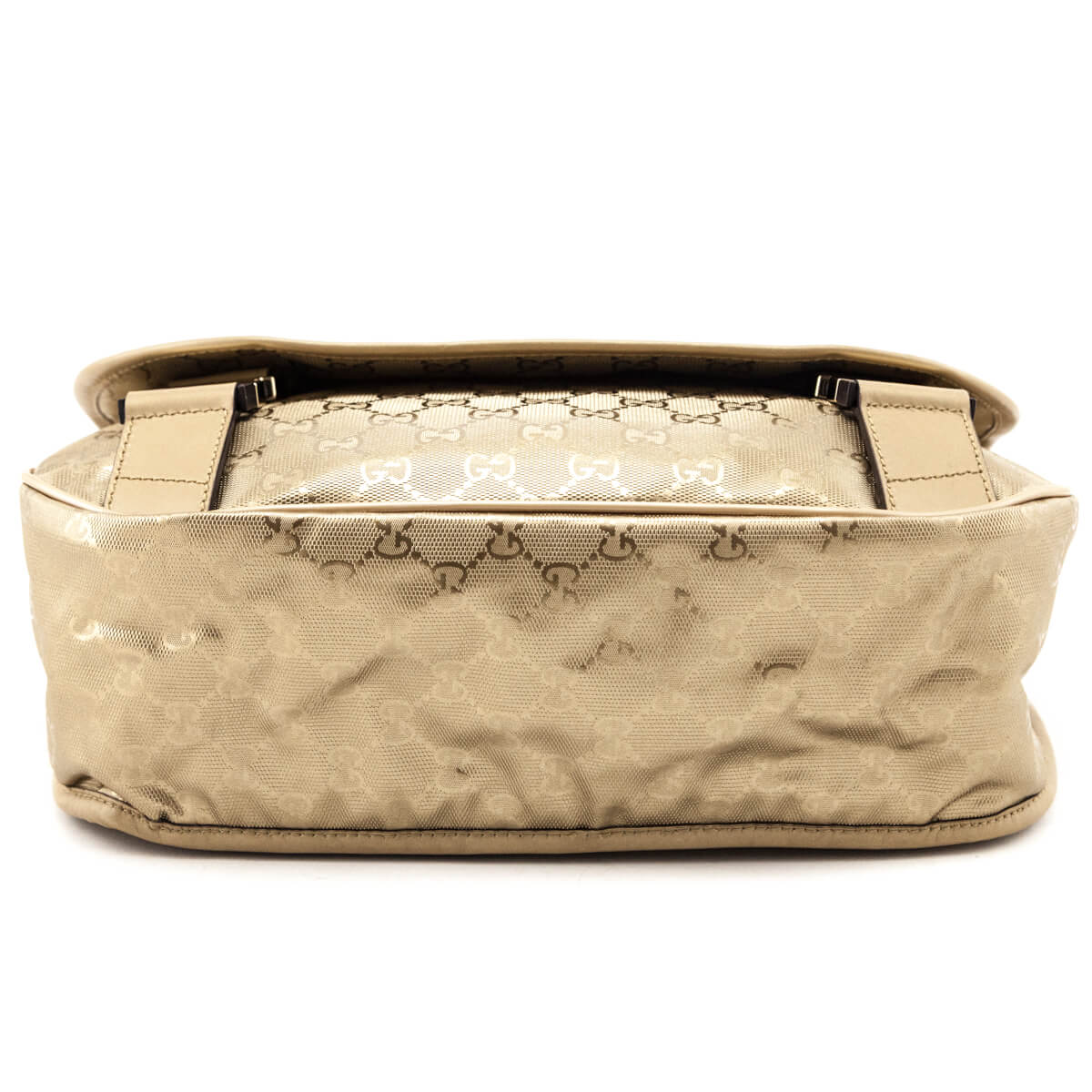 Gucci Gold Imprime Monogram Messenger Bag