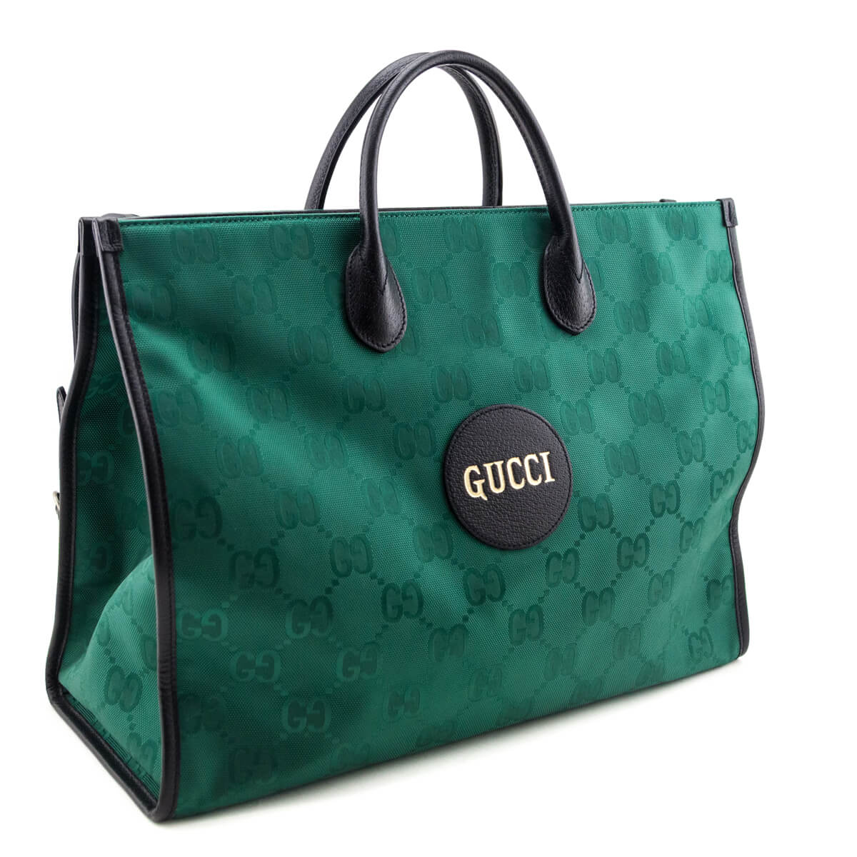 Gucci Green Econyl Nylon Monogram Large Off The Grid Tote Bag