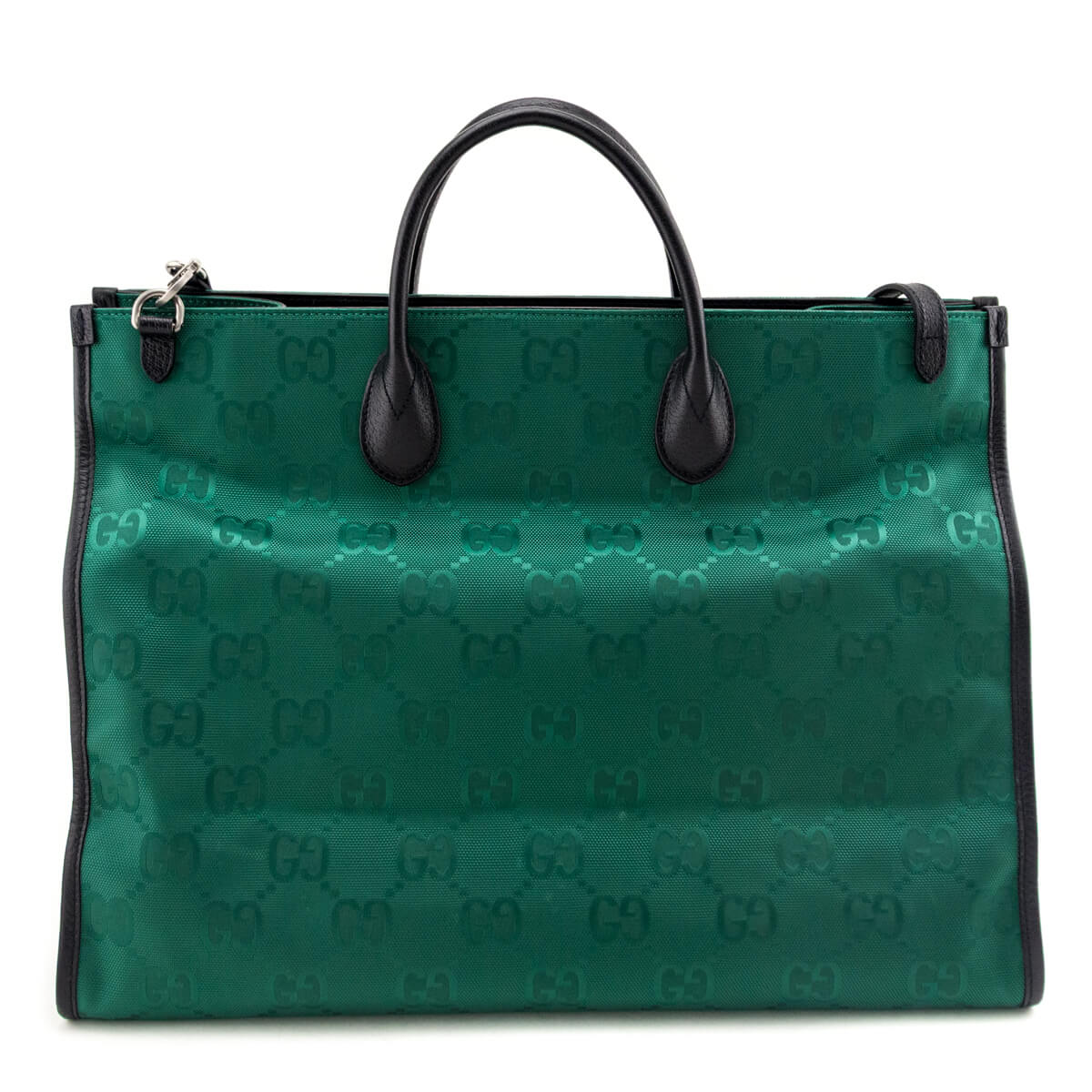 Gucci Green Econyl Nylon Monogram Large Off The Grid Tote Bag