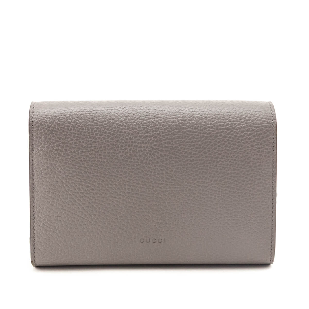 Gucci Grey Dollar Calfskin Mini Dionysus Chain Wallet