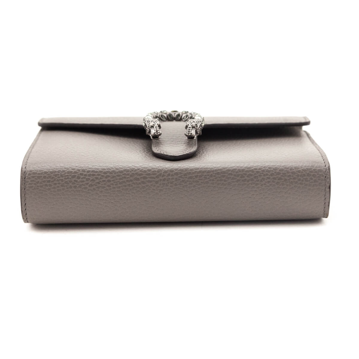 Gucci Grey Dollar Calfskin Mini Dionysus Chain Wallet