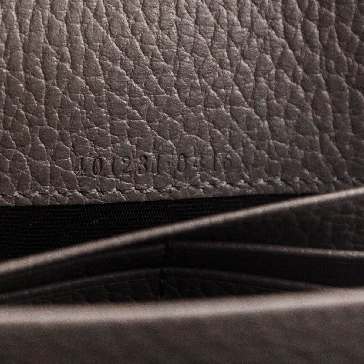 Gucci Grey Dollar Calfskin Mini Dionysus Chain Wallet