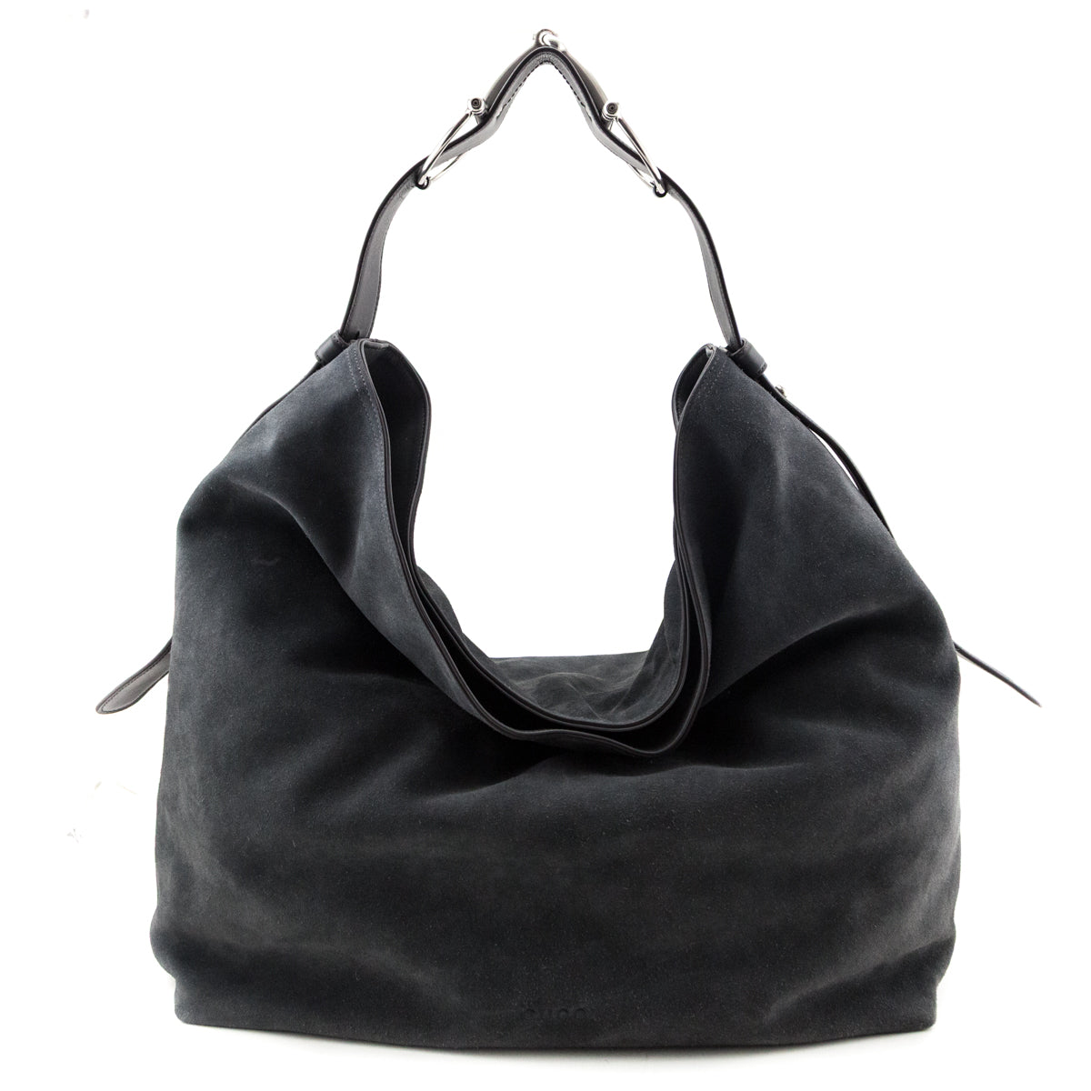 Gucci Grey Suede Beatrix Horsebit Large Tote Bag