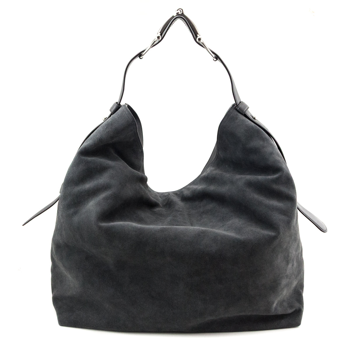 Gucci Grey Suede Beatrix Horsebit Large Tote Bag