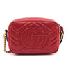 Gucci Hibiscus Red Calfskin Matelasse Mini GG Marmont Crossbody - Love that Bag etc - Preowned Authentic Designer Handbags & Preloved Fashions