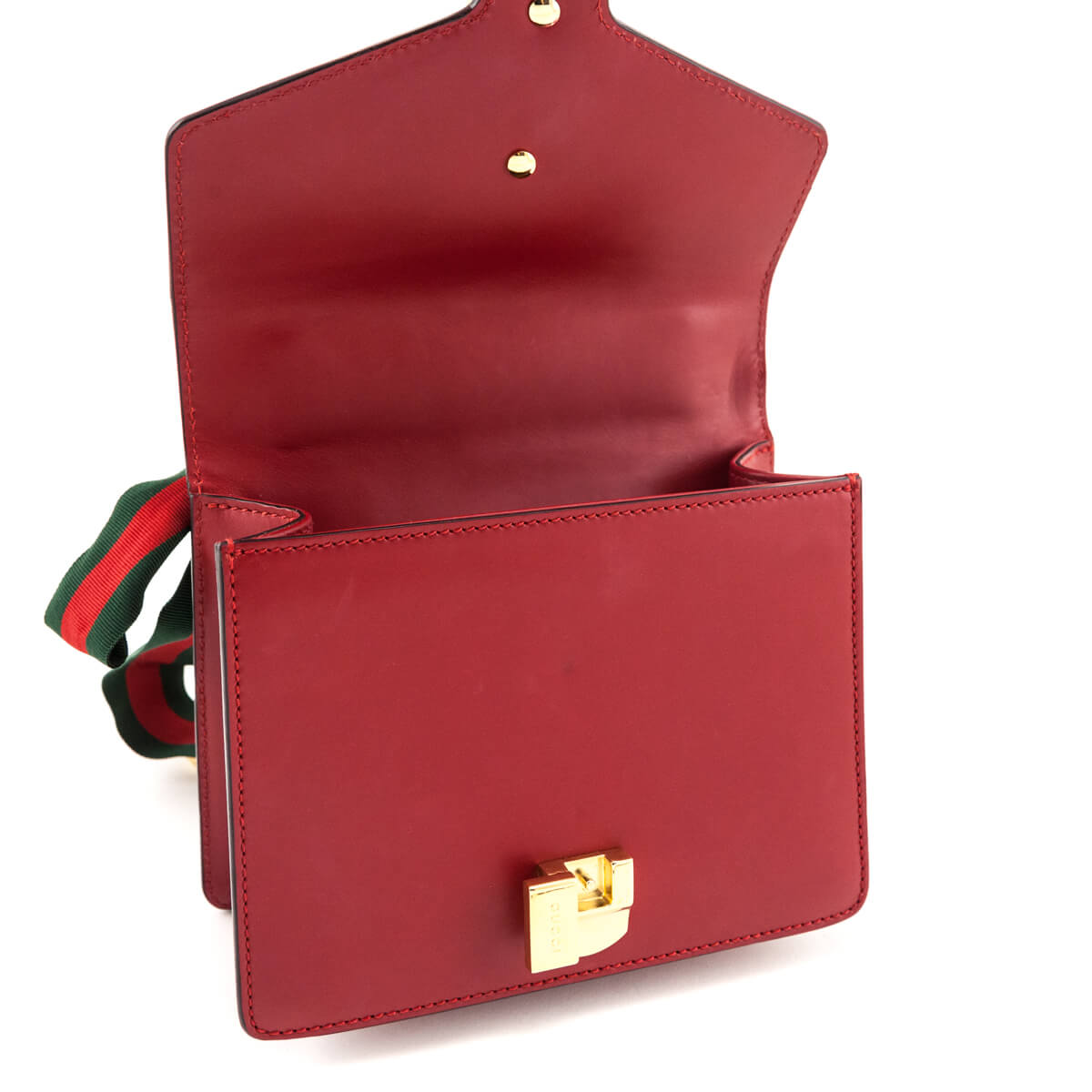 Gucci Hibiscus Red Calfskin Mini Sylvie Chain Shoulder Bag - Love that Bag etc - Preowned Authentic Designer Handbags & Preloved Fashions