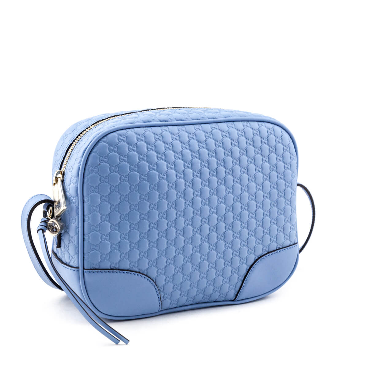 Gucci Mineral Blue Microguccissima Bree Crossbody Bag - Love that Bag etc - Preowned Authentic Designer Handbags & Preloved Fashions