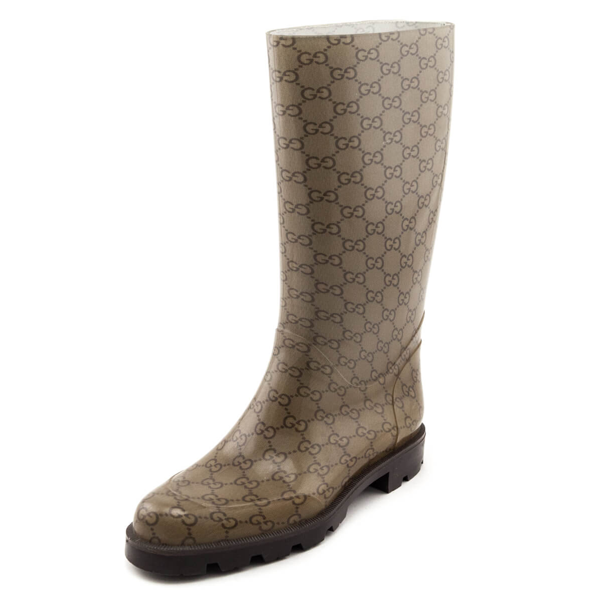 Gucci Monogram Beige Monogram Rubber Rain Boots Size US 9 | EU 39 - Love that Bag etc - Preowned Authentic Designer Handbags & Preloved Fashions