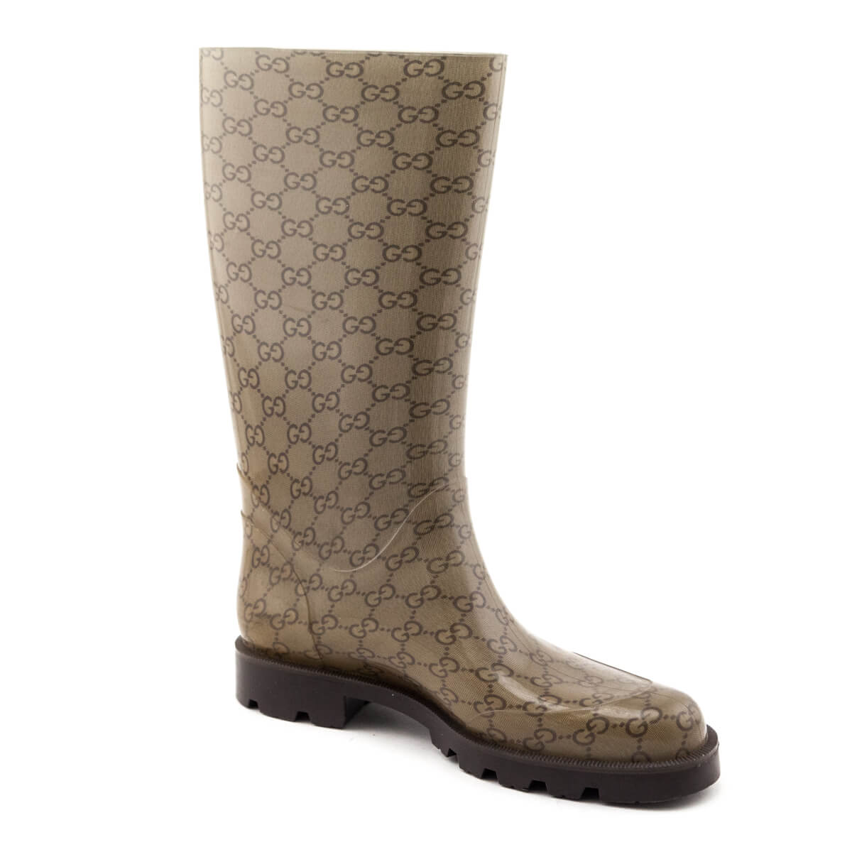 Gucci Monogram Beige Monogram Rubber Rain Boots Size US 9 | EU 39 - Love that Bag etc - Preowned Authentic Designer Handbags & Preloved Fashions