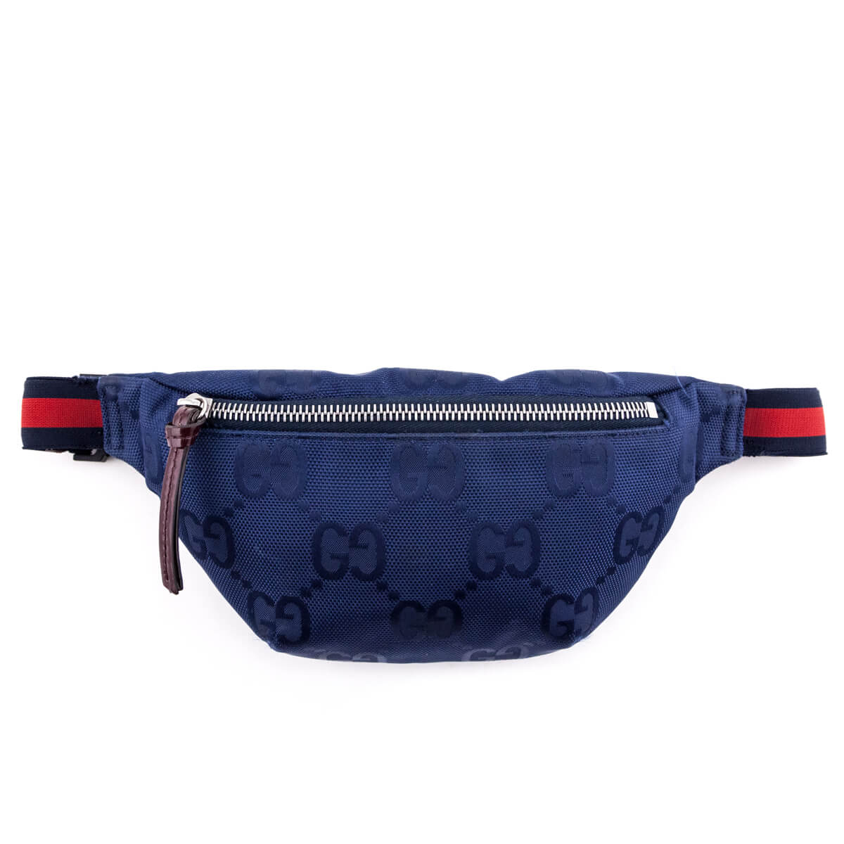 Gucci Navy GG Econyl Nylon Off The Grid Web Belt Bag - Love that Bag etc - Preowned Authentic Designer Handbags & Preloved Fashions