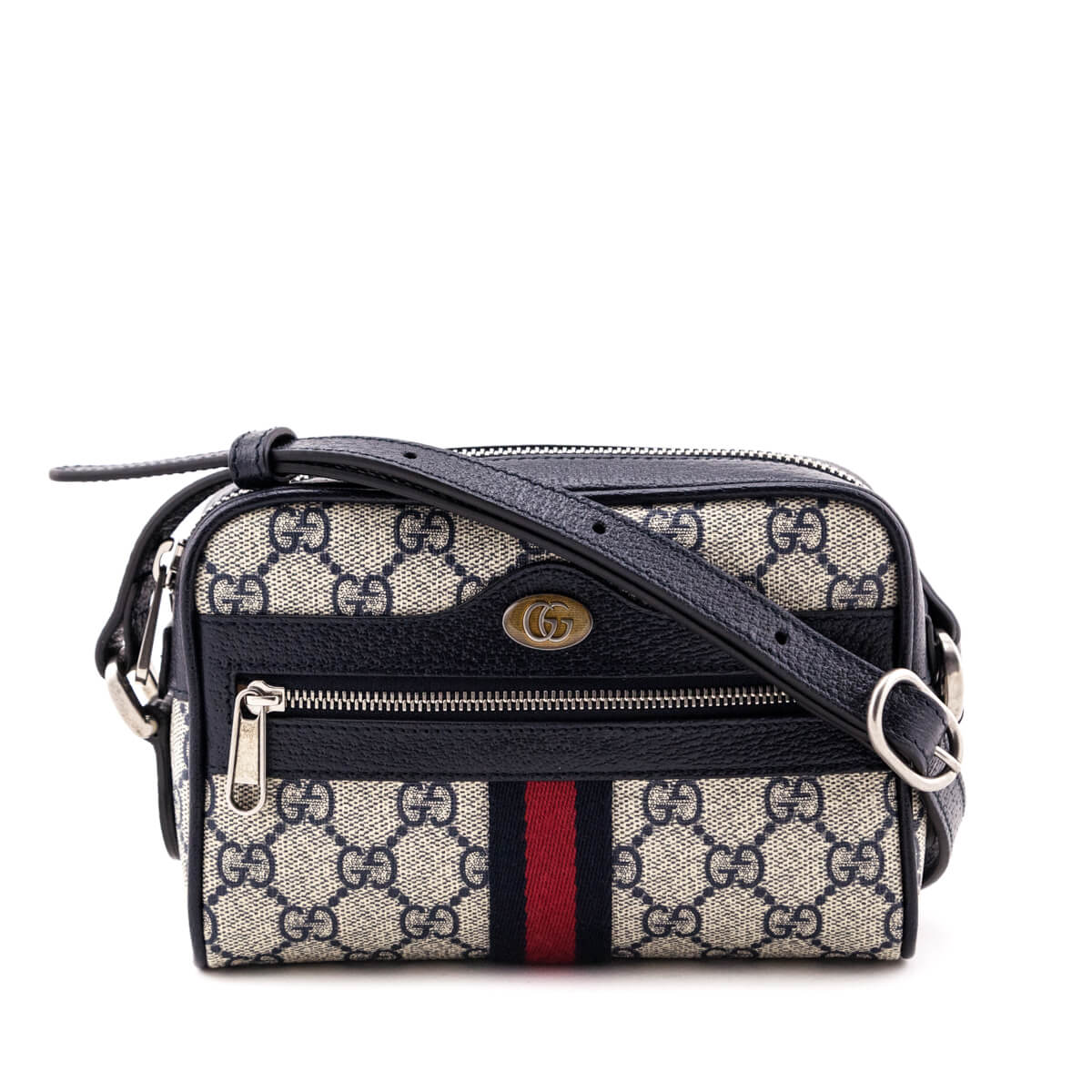 Gucci Navy GG Supreme Mini Ophidia GG Crossbody - Love that Bag etc - Preowned Authentic Designer Handbags & Preloved Fashions