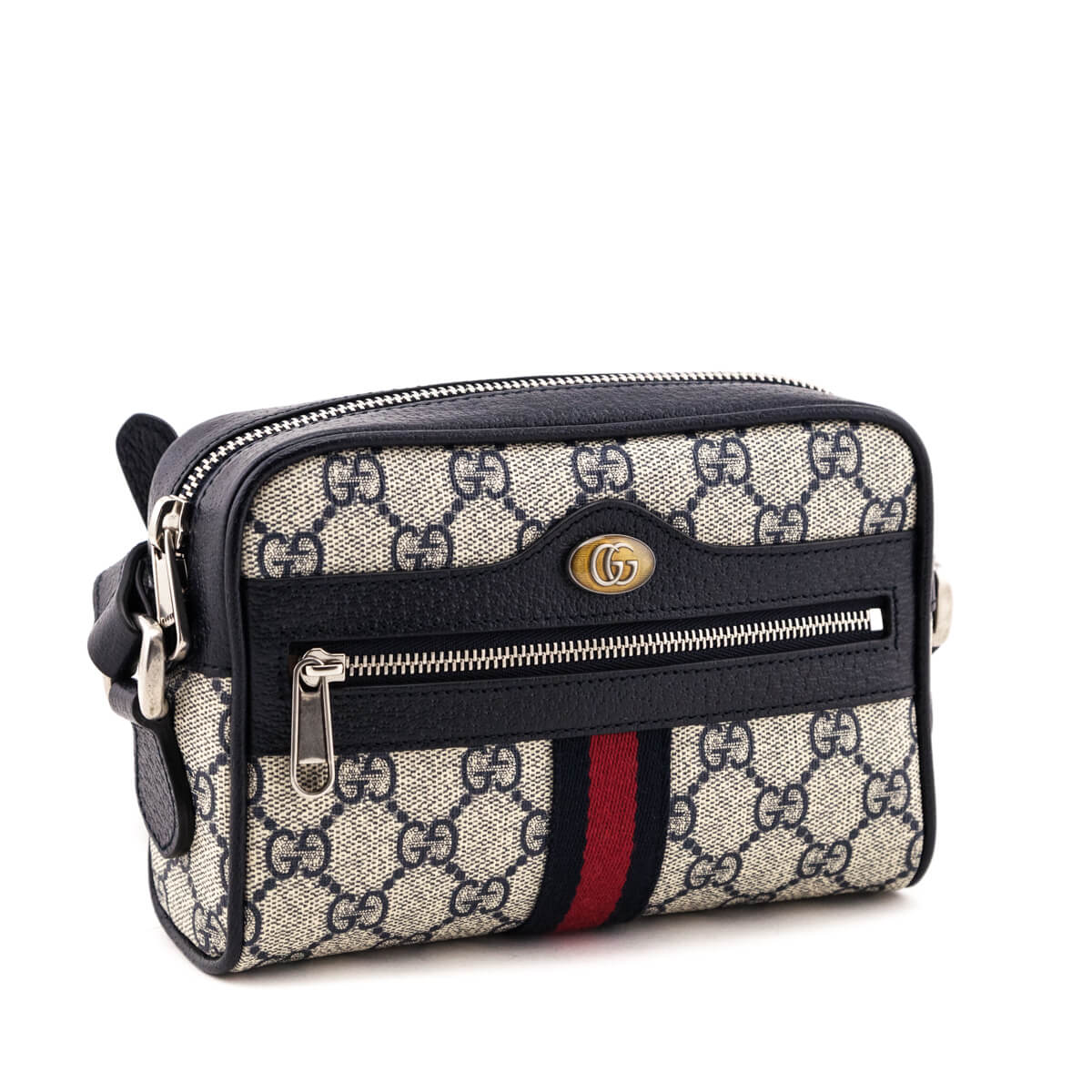 Gucci Navy GG Supreme Mini Ophidia GG Crossbody - Love that Bag etc - Preowned Authentic Designer Handbags & Preloved Fashions