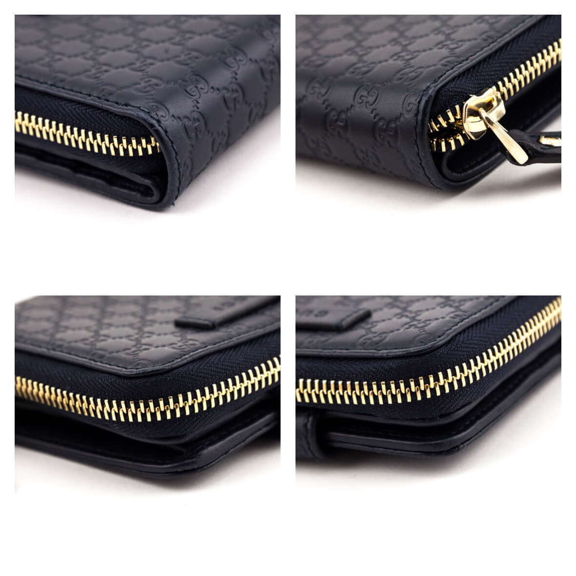 Gucci Navy Microguccissima Compact Wallet - Love that Bag etc - Preowned Authentic Designer Handbags & Preloved Fashions