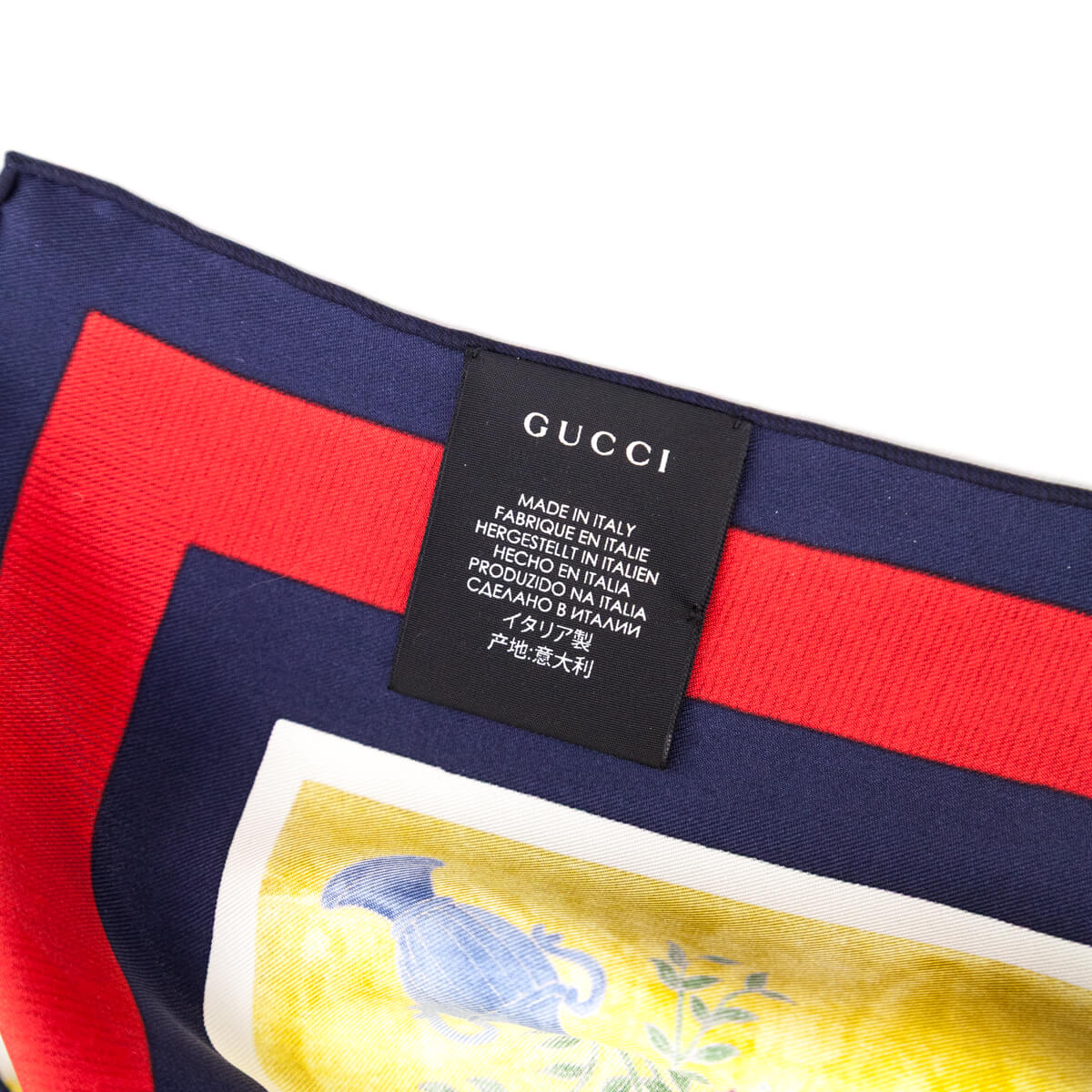 Gucci Navy & Ivory Forest Silk Scarf 90 - Love that Bag etc - Preowned Authentic Designer Handbags & Preloved Fashions
