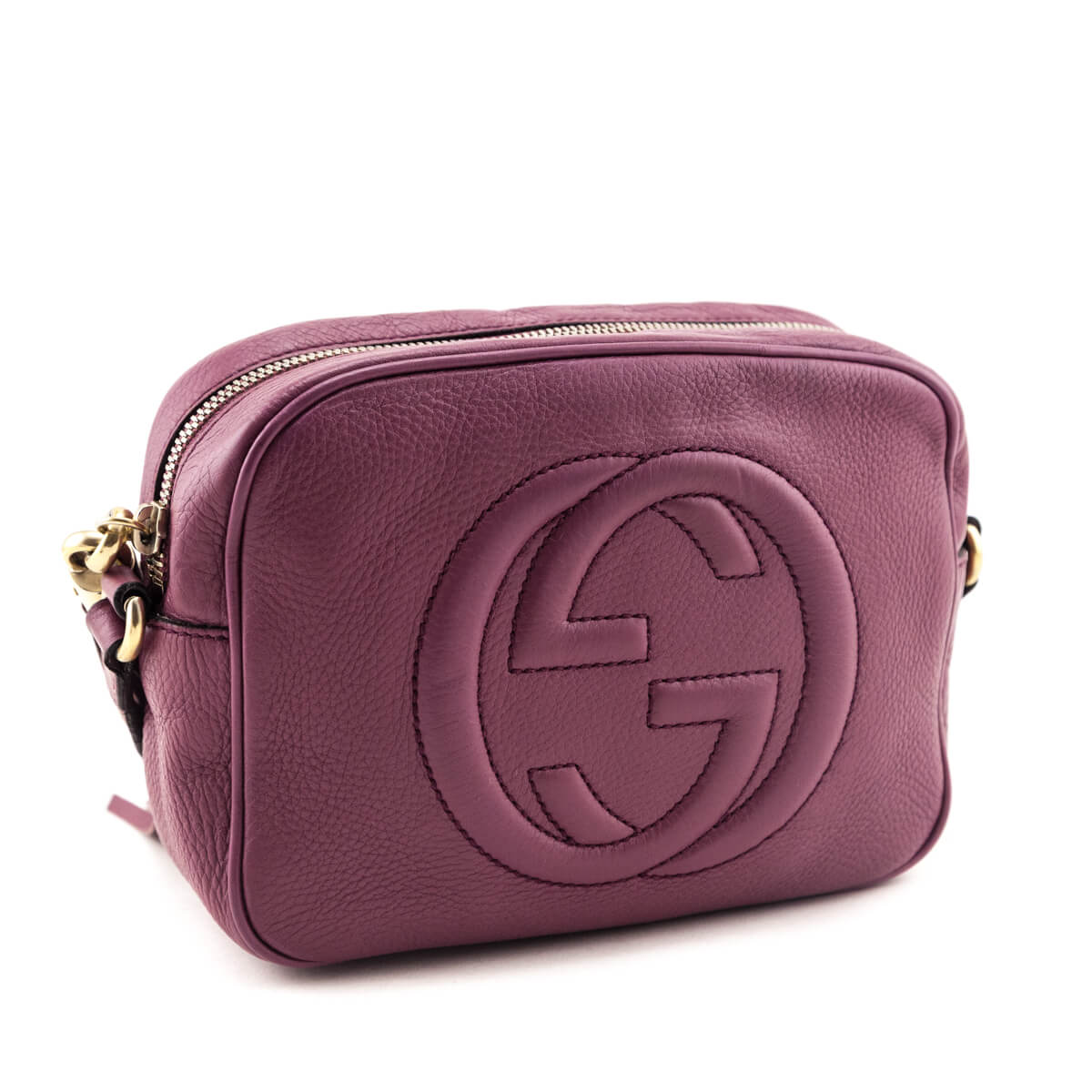 Gucci Peonia Pebbled Calfskin Soho Disco Crossbody - Love that Bag etc - Preowned Authentic Designer Handbags & Preloved Fashions