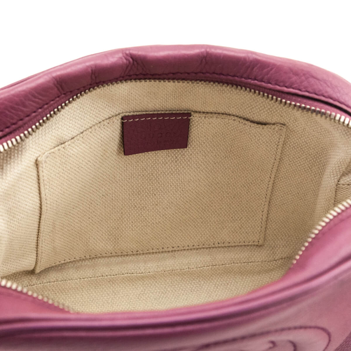 Gucci Peonia Pebbled Calfskin Soho Disco Crossbody - Love that Bag etc - Preowned Authentic Designer Handbags & Preloved Fashions