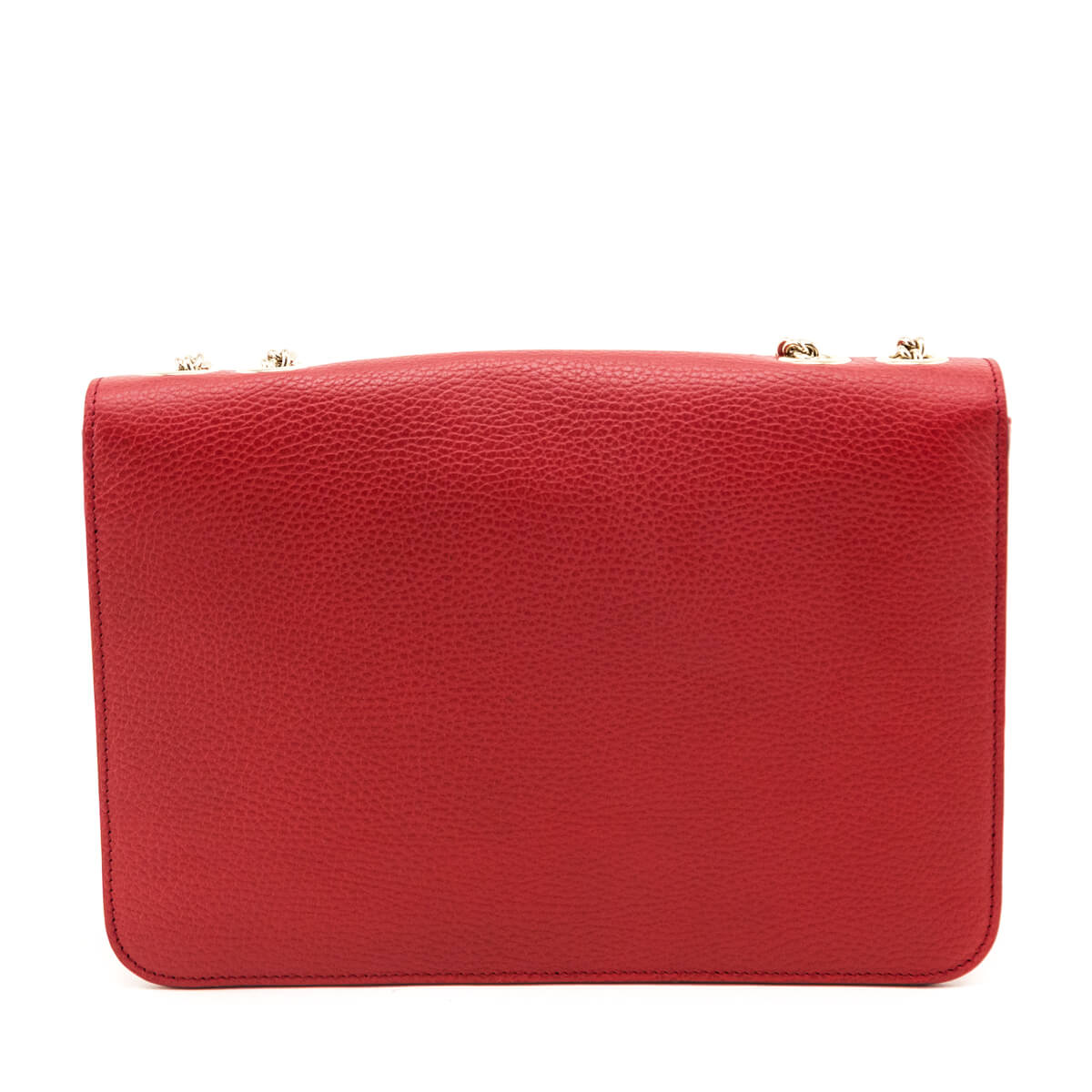 Gucci Red Dollar Calfskin Interlocking G Shoulder Bag