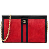 Gucci Red Suede Patent GG Web Medium Ophidia Chain Shoulder Bag - Love that Bag etc - Preowned Authentic Designer Handbags & Preloved Fashions