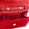 Gucci Red Velvet Crystal Square G Crossbody Bag - Love that Bag etc - Preowned Authentic Designer Handbags & Preloved Fashions