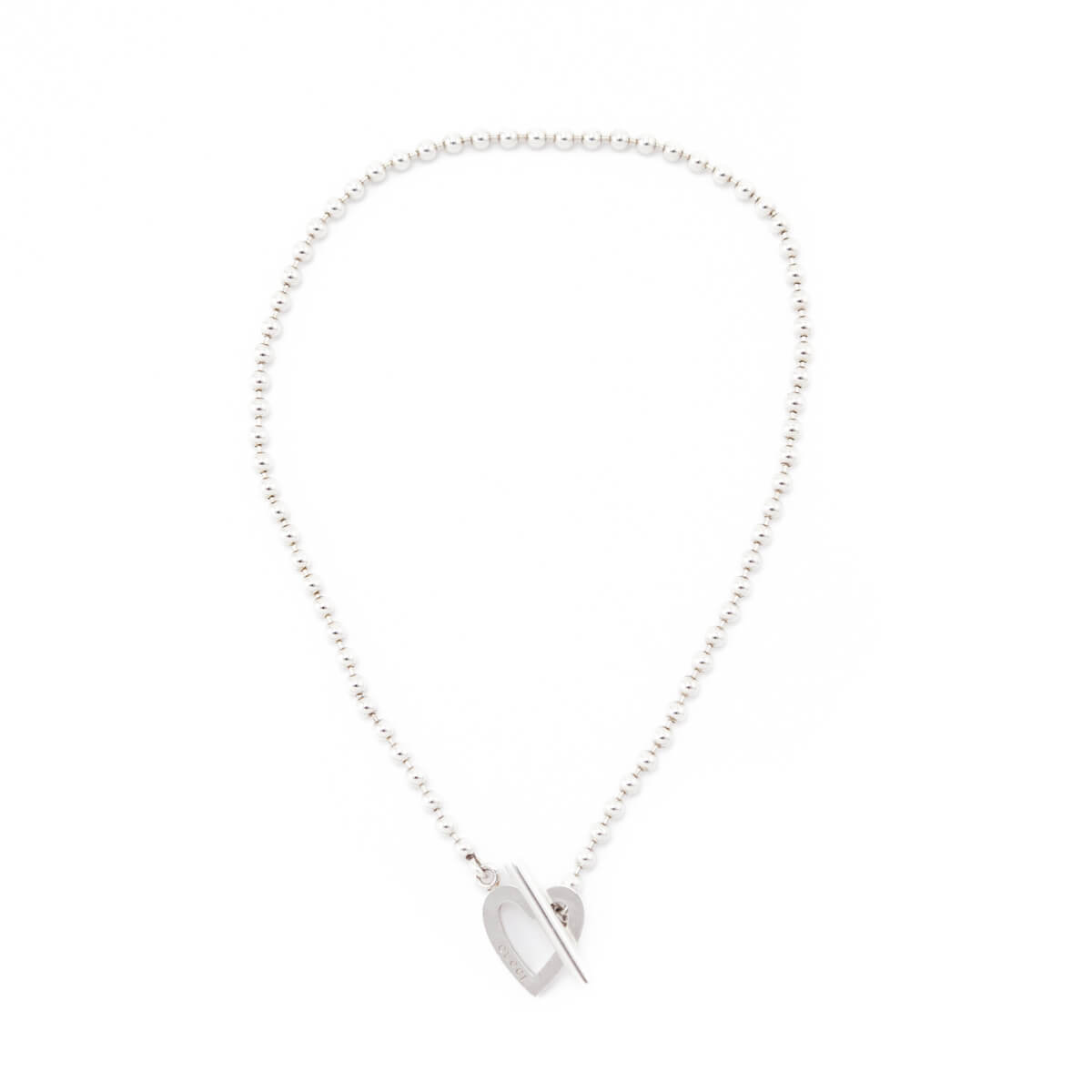 Gucci Sterling Silver Boule Heart Toggle Necklace - Love that Bag etc - Preowned Authentic Designer Handbags & Preloved Fashions