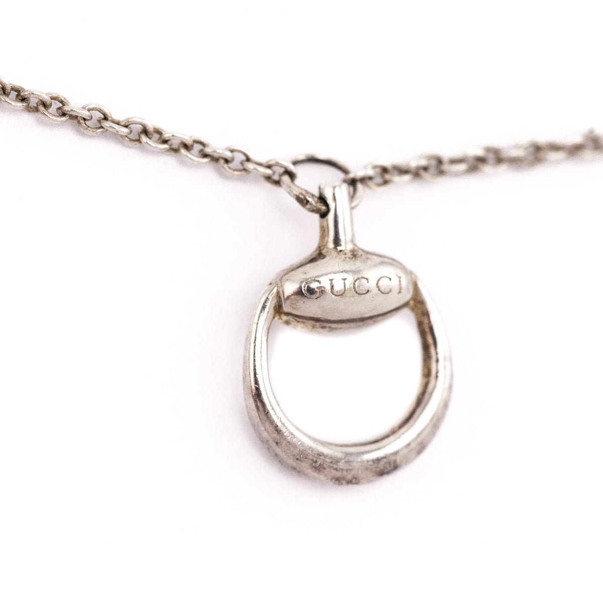 Gucci Sterling Silver Horsebit Charm Bracelet