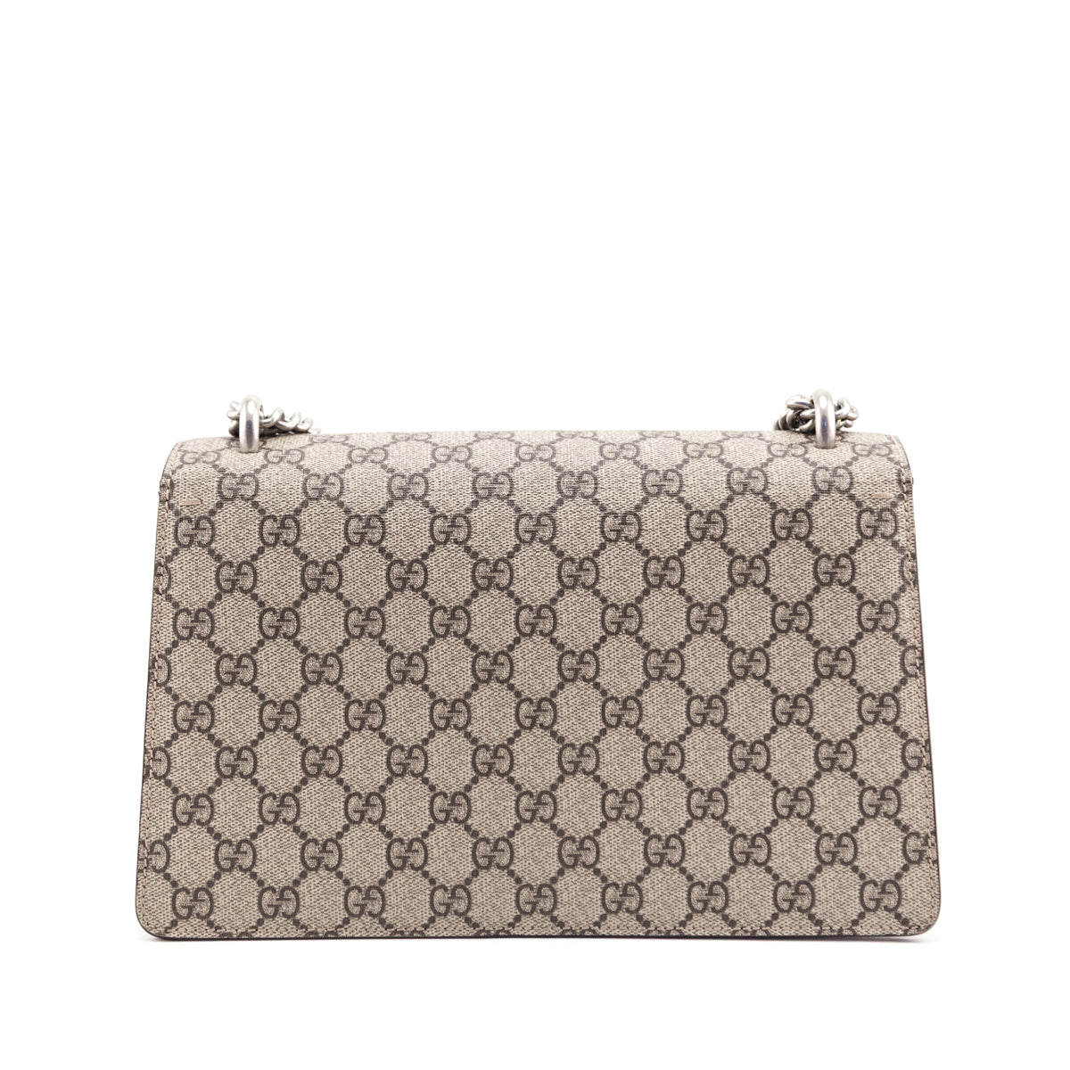 Gucci Taupe GG Supreme Monogram Small Dionysus Shoulder Bag