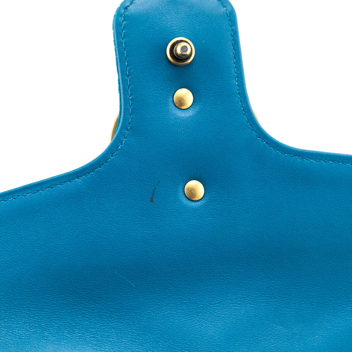 Gucci Teal Velvet Matelasse Small GG Marmont Shoulder Bag