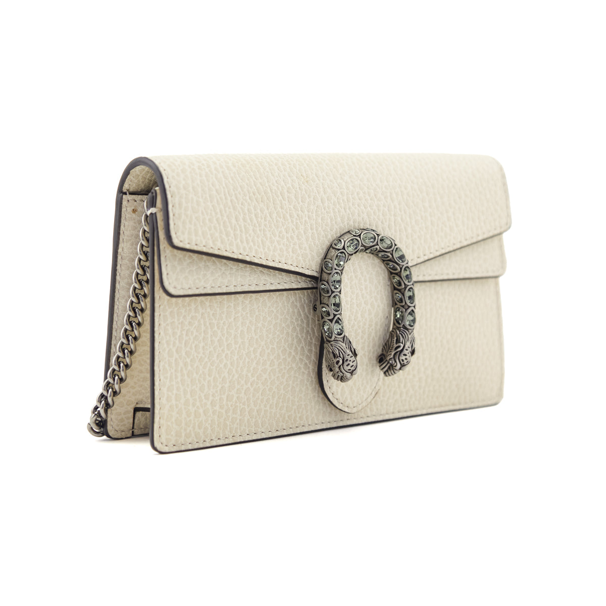 Gucci White Leather Super Mini Dionysus