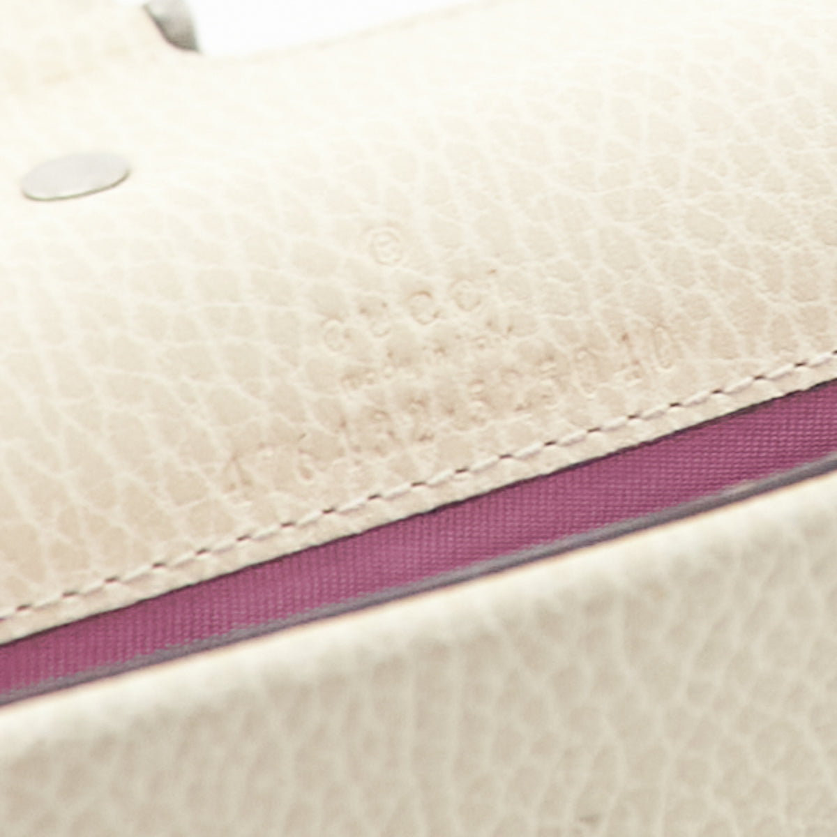 Gucci White Leather Super Mini Dionysus