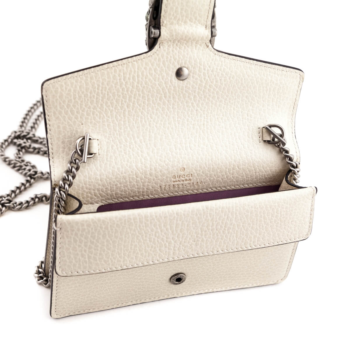 Gucci White Leather Super Mini Dionysus - Love that Bag etc - Preowned Authentic Designer Handbags & Preloved Fashions