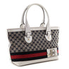 Gucci White & Navy Monogram Web Tote - Love that Bag etc - Preowned Authentic Designer Handbags & Preloved Fashions