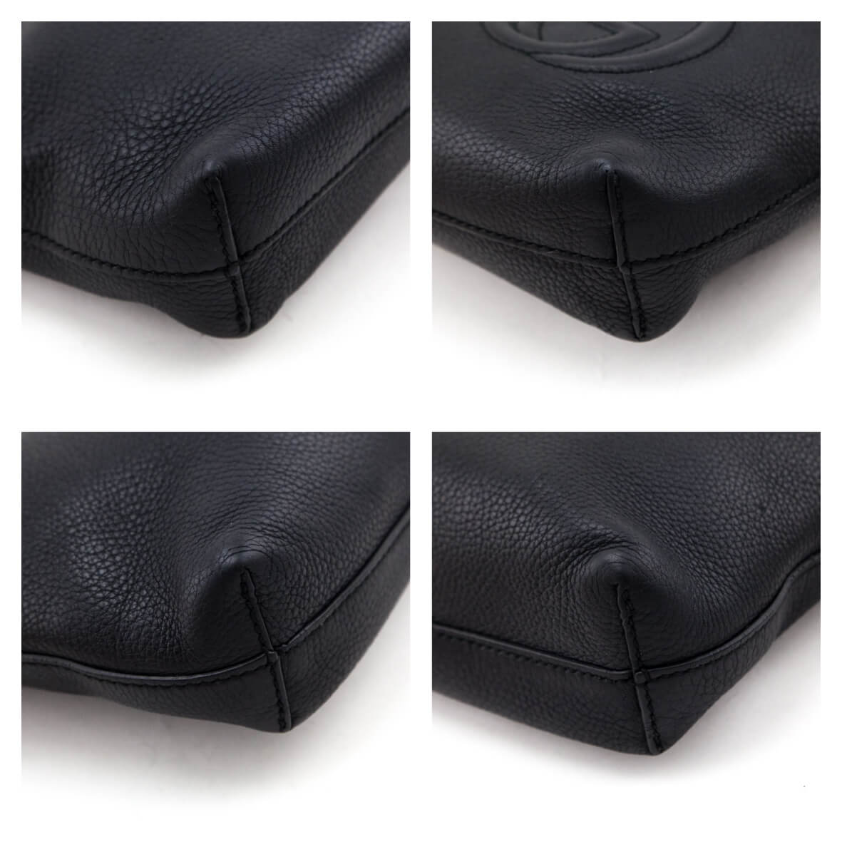 Gucci Black Pebbled Calfskin Medium Soho Messenger Bag - Love that Bag etc - Preowned Authentic Designer Handbags & Preloved Fashions