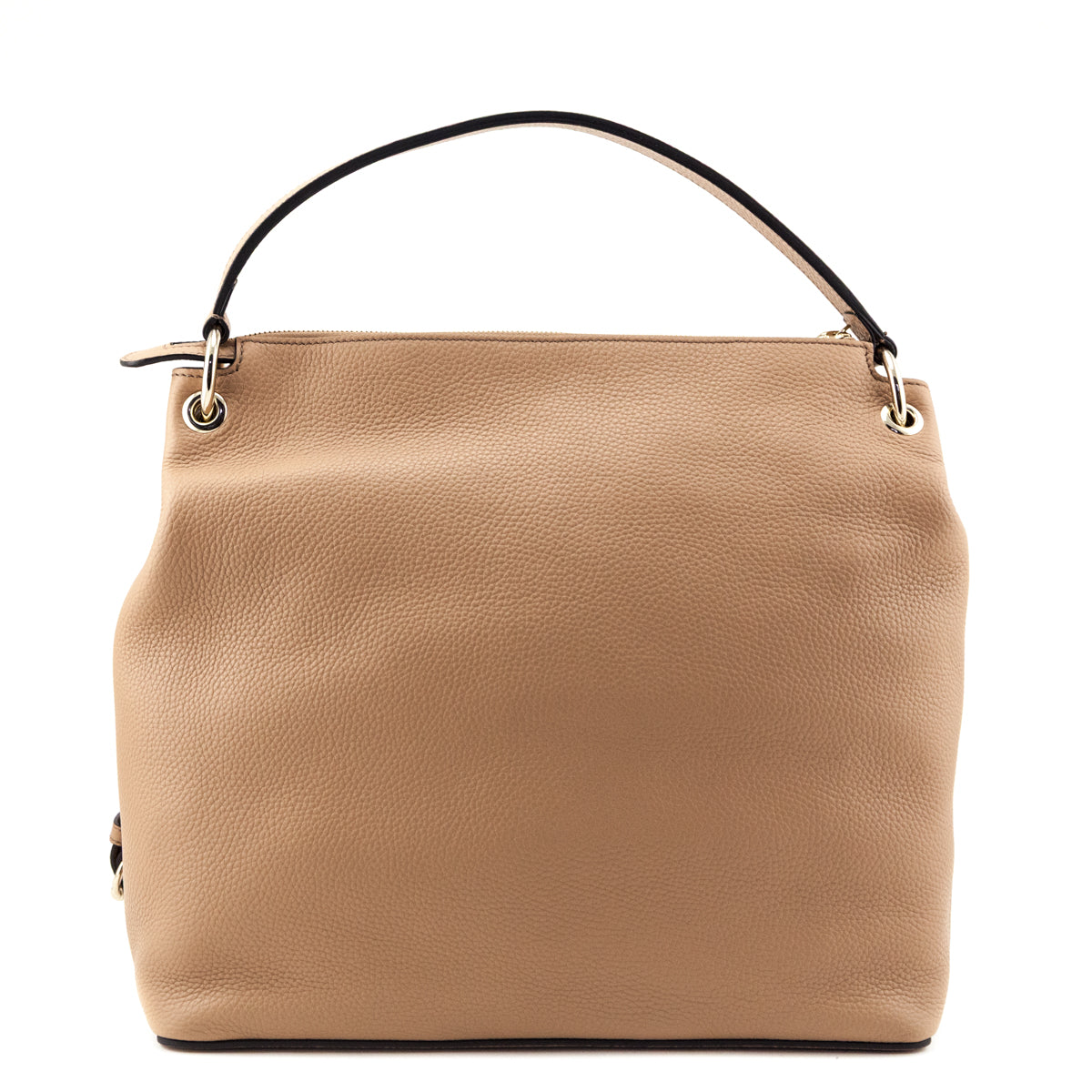 Gucci Tan Pebbled Calfskin Leather Convertible Soho Hobo Bag