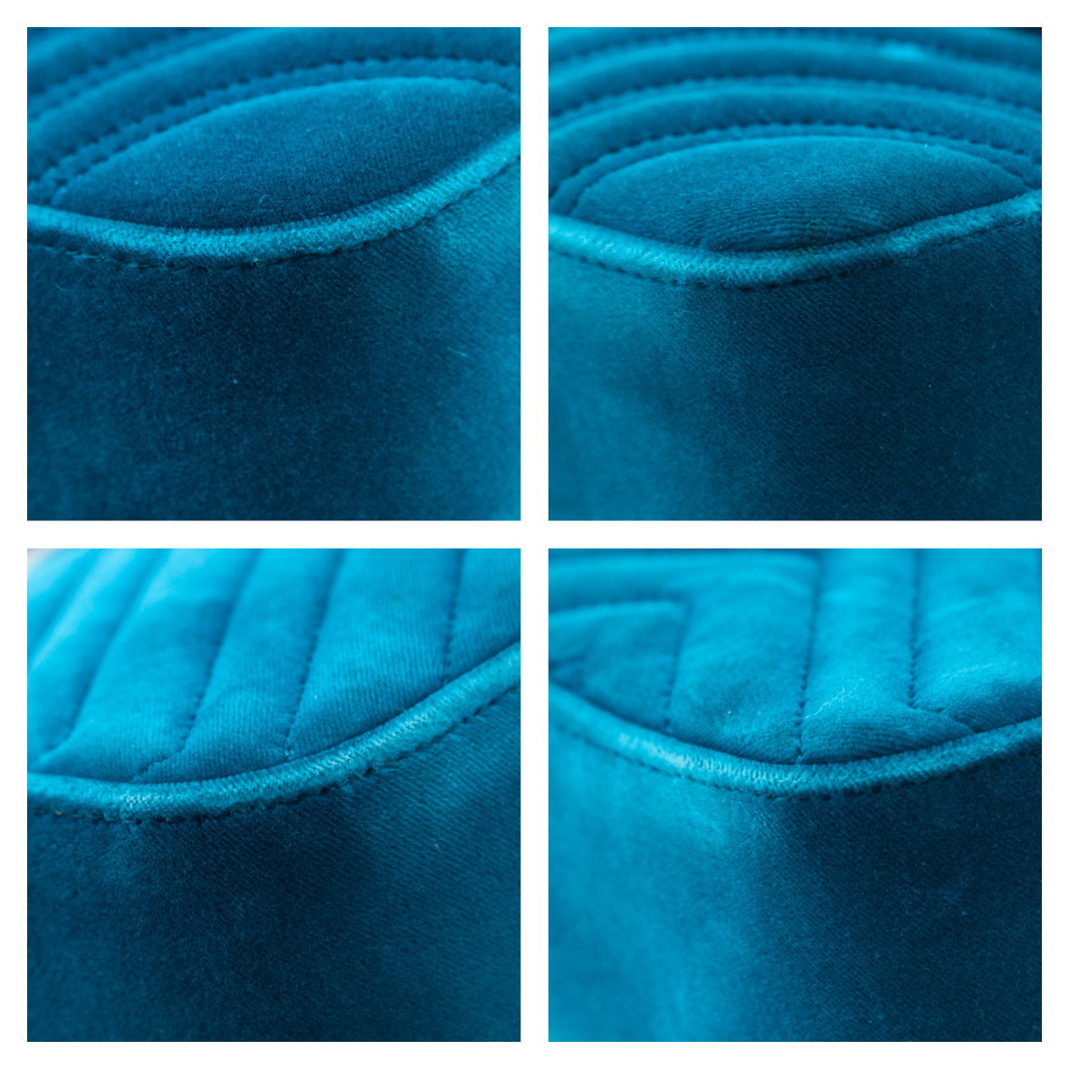 Gucci Teal Velvet Matelasse Small GG Marmont Shoulder Bag