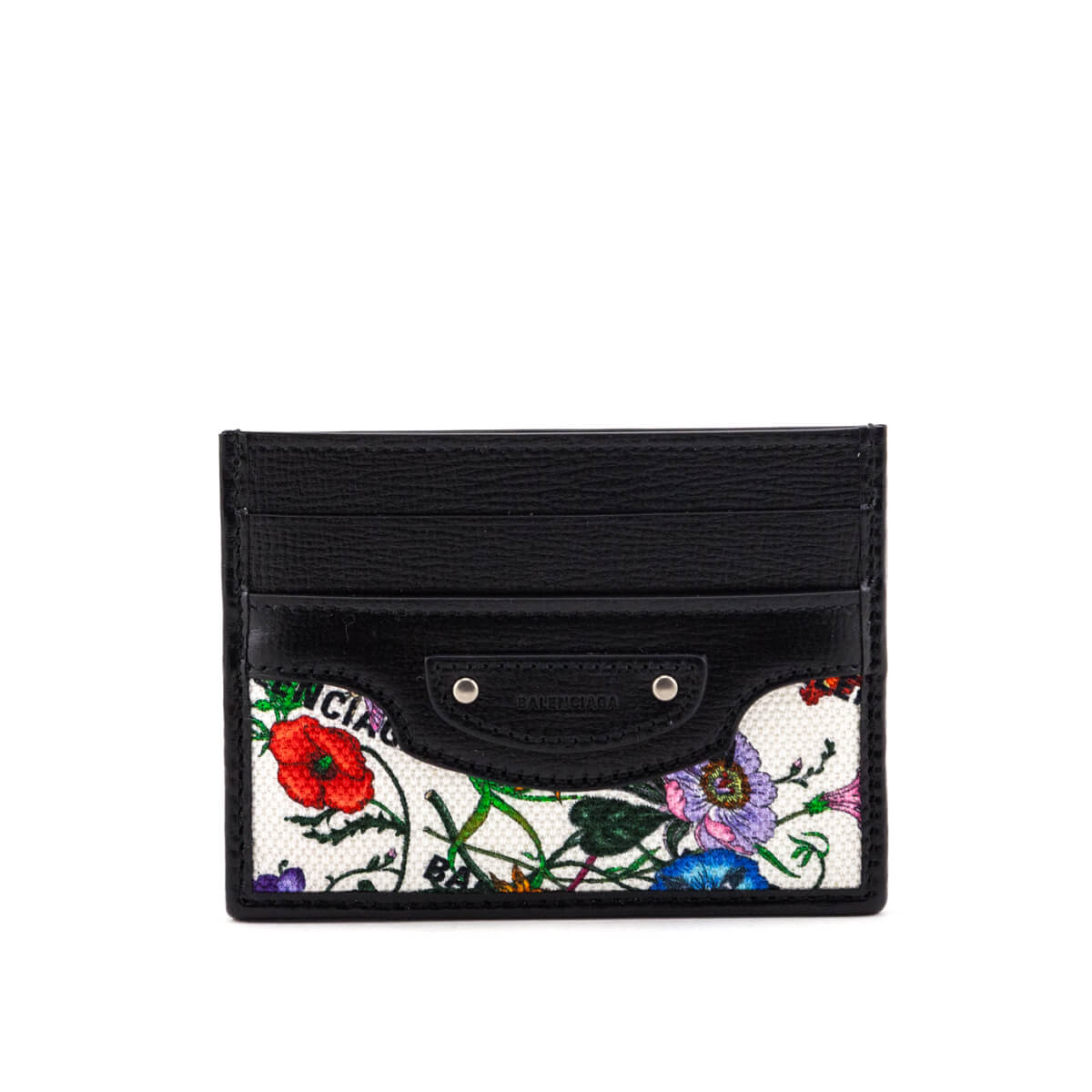 Gucci x Balenciaga Canvas Azalea Calfskin Flora Logo Print Neo Classic Card Holder - Love that Bag etc - Preowned Authentic Designer Handbags & Preloved Fashions