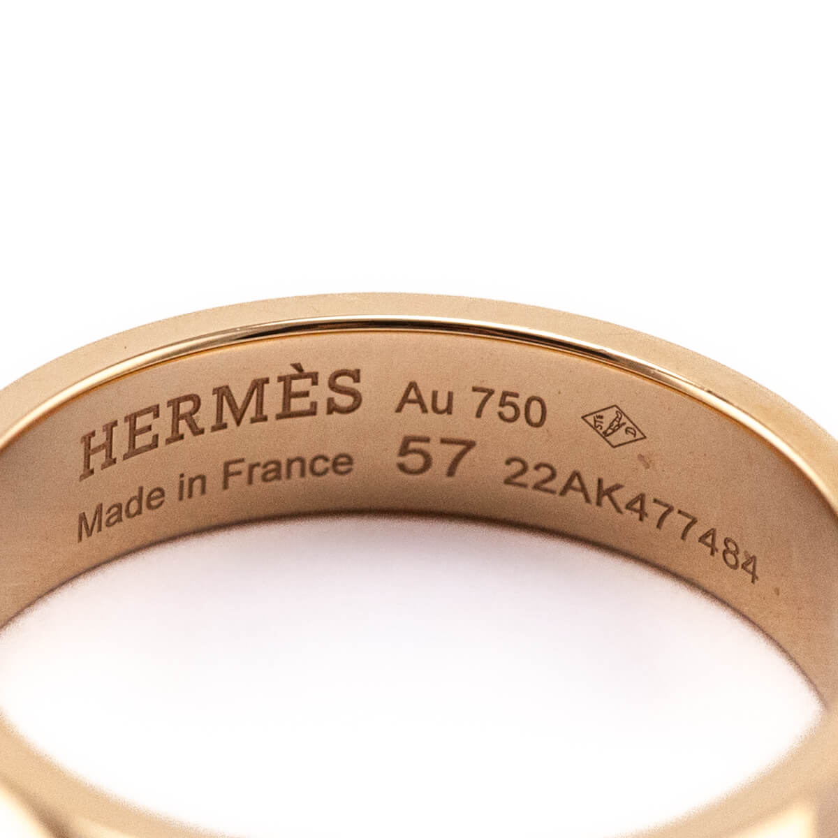 Hermes 18K Rose Gold PM Collier De Chien Ring - Love that Bag etc - Preowned Authentic Designer Handbags & Preloved Fashions