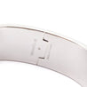 Hermes Beige Enamel Palladium Wide Clic Clac H Bracelet - Love that Bag etc - Preowned Authentic Designer Handbags & Preloved Fashions