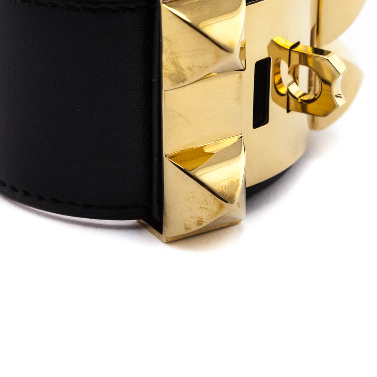 Hermes Black Box Leather Collier de Chien Bracelet Size S - Love that Bag etc - Preowned Authentic Designer Handbags & Preloved Fashions