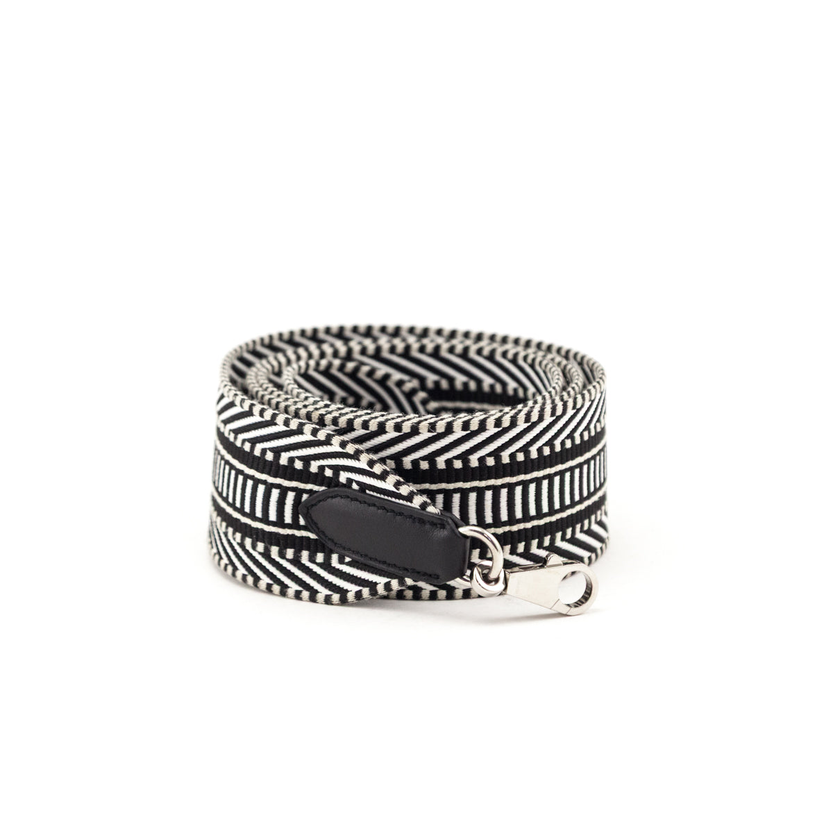 Hermes Black Ecru Sangle Cavale Bag Strap 50mm