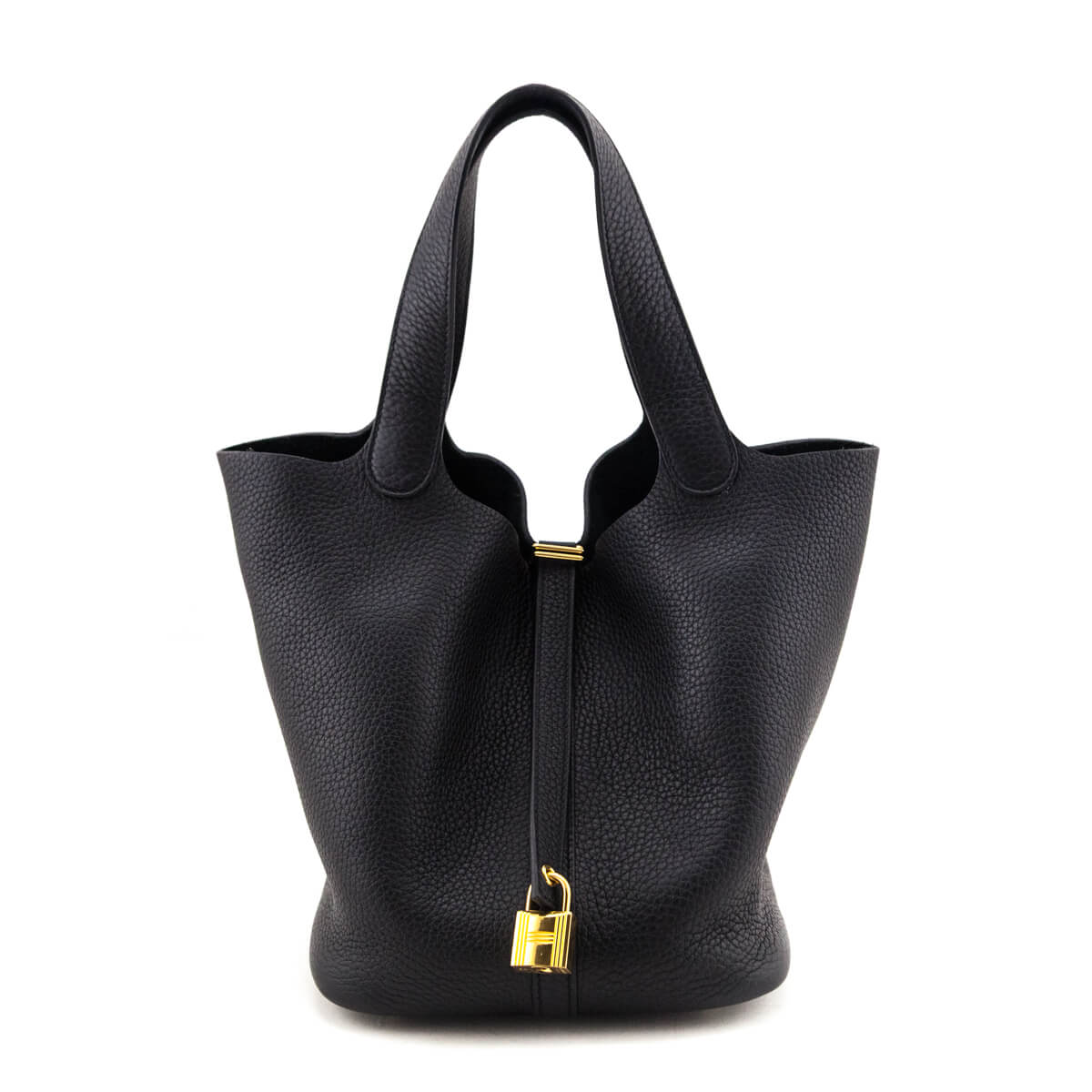 Hermes Black Taurillon Clemence Picotin Lock 22 MM