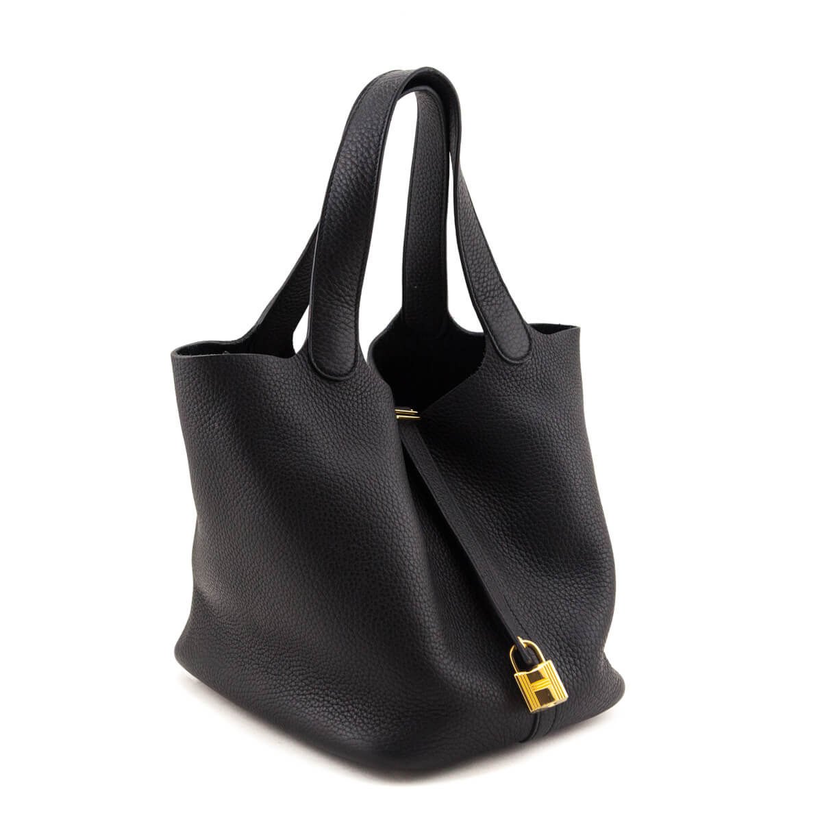 Hermes Black Taurillon Clemence Picotin Lock 22 MM