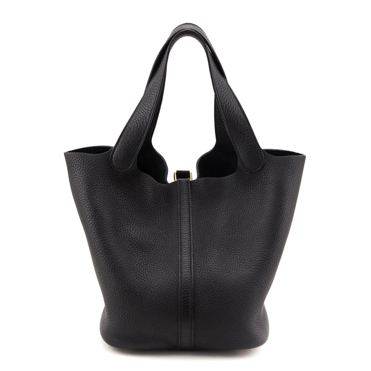Hermes Black Taurillon Clemence Picotin Lock 22 MM