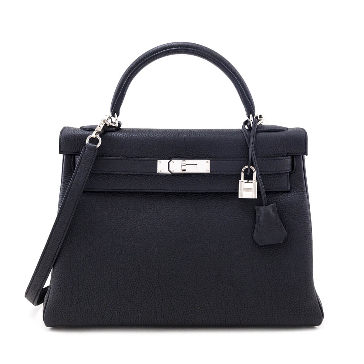 Hermes Black Togo Kelly Retourne 32 - Love that Bag etc - Preowned Authentic Designer Handbags & Preloved Fashions
