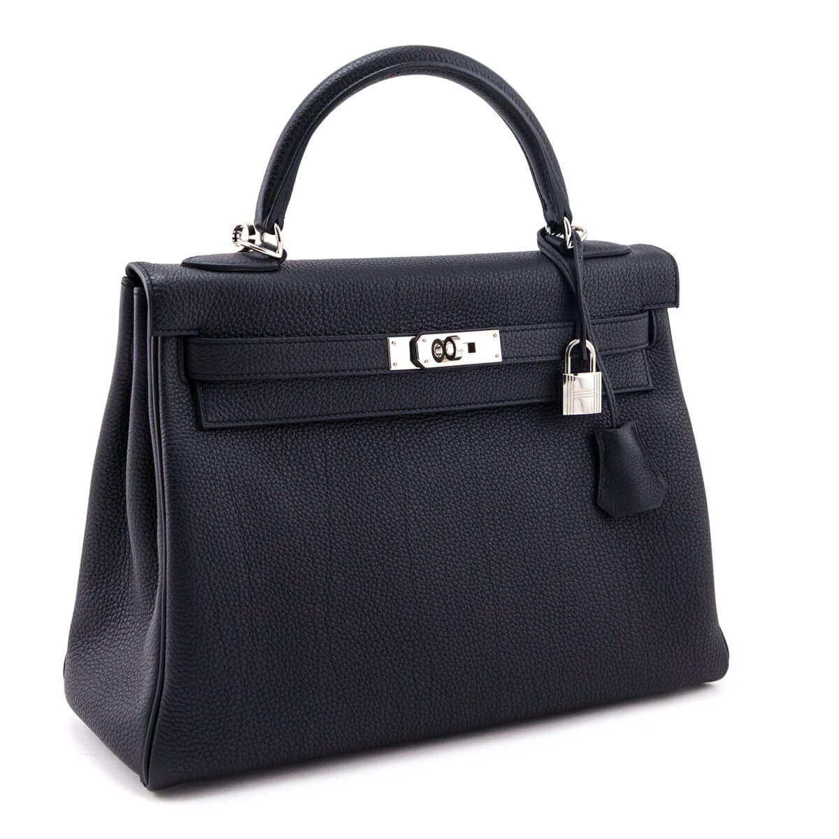 Hermes Black Togo Kelly Retourne 32 - Love that Bag etc - Preowned Authentic Designer Handbags & Preloved Fashions