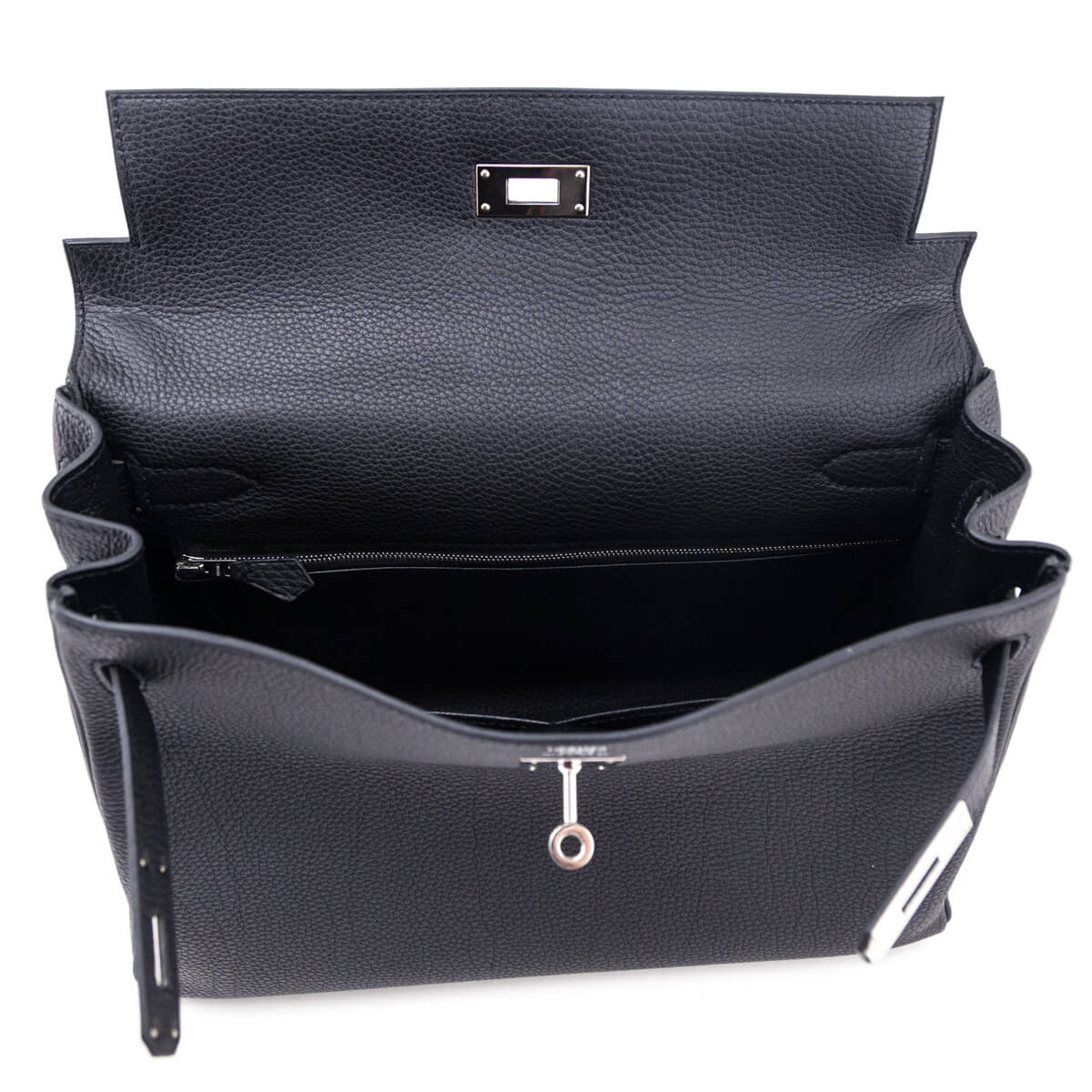 Hermes Black Togo Kelly Retourne 32 - Love that Bag etc - Preowned Authentic Designer Handbags & Preloved Fashions
