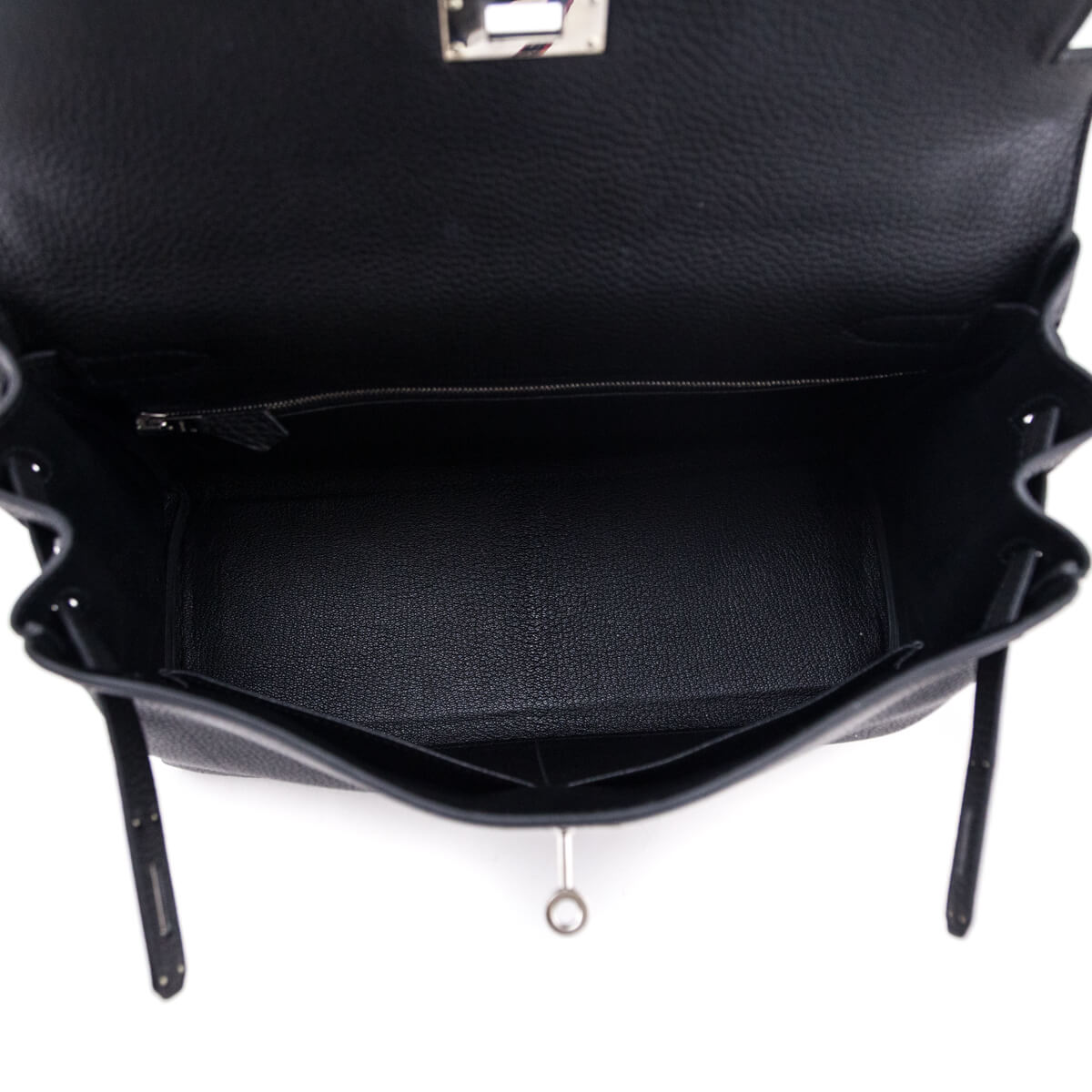 Hermes Black Togo Kelly Retourne 32 - Love that Bag etc - Preowned Authentic Designer Handbags & Preloved Fashions