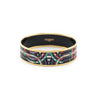 Hermes Black & Multicolored Enamel Wide Spirographie Bracelet - Love that Bag etc - Preowned Authentic Designer Handbags & Preloved Fashions
