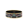 Hermes Black & Multicolored Enamel Wide Spirographie Bracelet - Love that Bag etc - Preowned Authentic Designer Handbags & Preloved Fashions