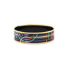 Hermes Black & Multicolored Enamel Wide Spirographie Bracelet - Love that Bag etc - Preowned Authentic Designer Handbags & Preloved Fashions